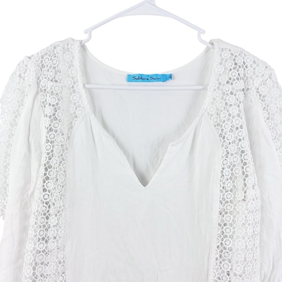 Solitaire Swim White Lace Cover-Up - Picture 2 of 6